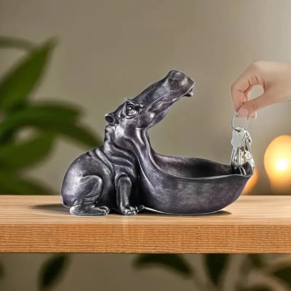 Whimsical Hippo (Hippopotamus) Candy Dish – Fun & Functional Catchall - Picture 5 of 9